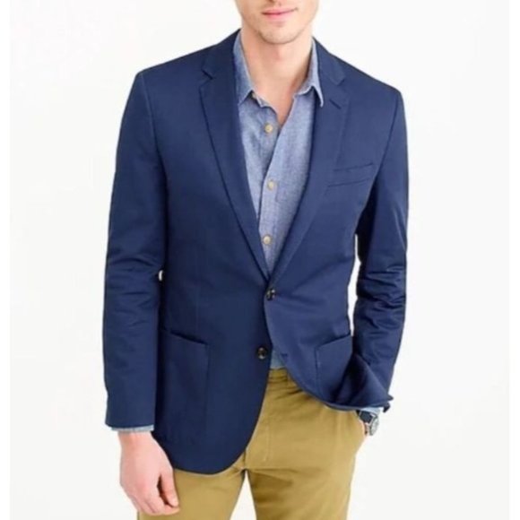 J. Crew Men's Ludlow Blue Blazer Size 38R